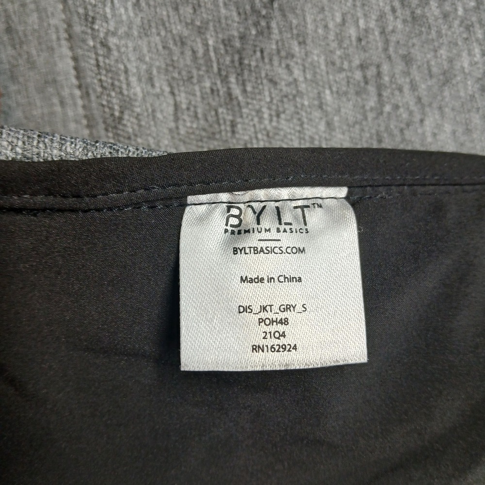 BYLT District Jacket Mens Small Grey‎ Performance Tech Lightweight Snap Front - Picture 5 of 11